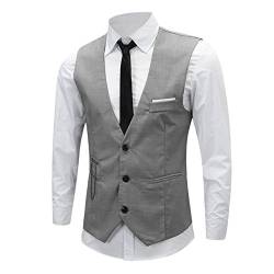 West See Herren Weste Top V Ausschnitt elegant Brautkleid Anzug Waistcoats Blazer Tweed Armelloses Sakko Geschäftsweste Anzugweste von West See