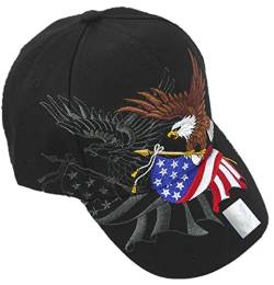 Basecap Cap mit Schild Bestickt Native Pride Adler Flagge USA von Westernlifestyle
