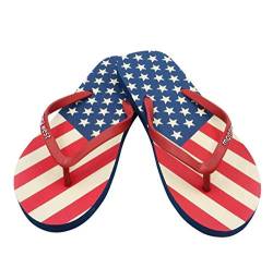 Westernlifestyle Badelatschen Badeschuhe Zehentrenner Flip Flops Flagge USA (numeric_40) von Westernlifestyle