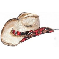 Westernlifestyle Strohhut Red Inspiration Cowboyhut Strohhut Westernhut Line Dance Western von Westernlifestyle