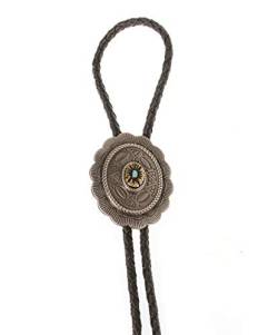 Westernwear-Shop Bolotie Turquoise Concho Westernschmuck Bolotie für Damen & Herren Bolo Tie Bolokrawatten Cowboy Krawatte von Westernwear-Shop