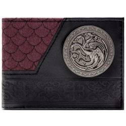 Westeros Game of Thrones Targaryen Feuer & Blut Drache Siegel Geldbörse/Geldbeutel Bi-Fold ID & Kartenhalter, Rot von Westeros