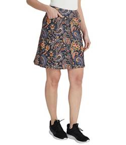 Westkun Damen Skort Knielang Wanderrock Hosenrock Tennisrock Sommer Golfrock Tennis Skort für Sommer Outdoor Wandern Laufen Farbiges Paisley M von Westkun