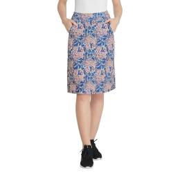 Westkun Röcke Damen Knielang Wanderröcke mit Innenhose und Taschen 61cm Länge Active Rock B-Blume XL von Westkun