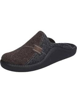 Westland Herren Pantoffeln Monaco 302, Männer Hausschuhe,Weite H (Weit),Filz-Pantoffeln,kuschelig warm,Winter,Mules,braun-Multi,47 EU / 12 UK von Westland