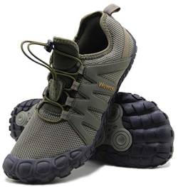 Weweya Barfußschuhe für Herren, minimalistisch, Laufschuh, Cross-Trainingsschuh, Armee-grün, 47 EU von Weweya