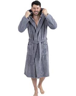 WeWo Fashion Herren Bademantel mit Kapuze grey XL von WewoFashion by Otto Werner