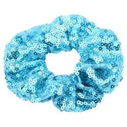 2 Stück Pailletten Scrunchies Haargummis für Damen,Gummibänder Haarbänder,Elastische Dicke Bänder,Haare Ringe Haarschmuck,Pferdeschwanzhalter,Hair Styling Accessories für Mädchen Damen,Navy Blau von Whakano