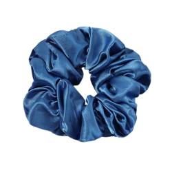 2 Stück Satin-Stirnbänder für Damen,Haarring weiche Stretchstoff,elastisches,dickes Band,weicher Seil-Pferdeschwanz-Haarschmuck für Frauen,Weiche und elastische Haargummis in 12 Farben,Blue von Whakano
