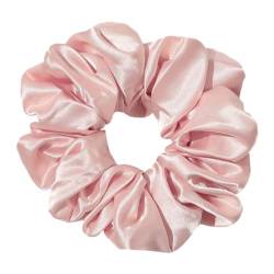 2 Stück Satin-Stirnbänder für Damen,Haarring weiche Stretchstoff,elastisches,dickes Band,weicher Seil-Pferdeschwanz-Haarschmuck für Frauen,Weiche und elastische Haargummis in 12 Farben,Pink von Whakano