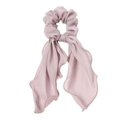 2PCS Haarbänder Schals Bowknot Haar Haargummis Schleife Stirnbänder,Pferdeschwanzhalter für Frauen Mädchen,Doppelschicht Chiffon Elastische Haargummis Pferdeschwanzhalter Haarschmuck,Bean Paste von Whakano