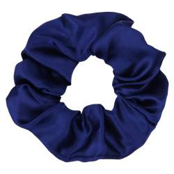 4 Stück Haargummis,Elastische Haarbänder,Weiche Scrunchies,Haare Ringe,Mehrweg Gummibänder,für Pferdeschwanz,Lange Haare Oder Dicke Lockige Mädchen Damen Haarschmuck,Navy blau von Whakano