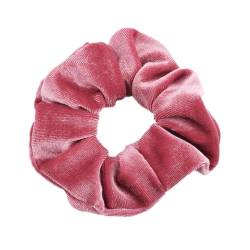 5 Stück Samt Scrunchies Haargummis für Damen,Einfarbige Elastische Dicke Bänder,Gummibänder Haarbänder,Pferdeschwanzhalter,Haarring des Dickdarms,Haargummi Haare Ringe für Damen,Dunkelrosa A von Whakano