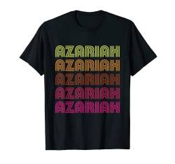 Vorname Azariah Funky Retro Vintage Disco Design T-Shirt von What’s Your Name Gifts