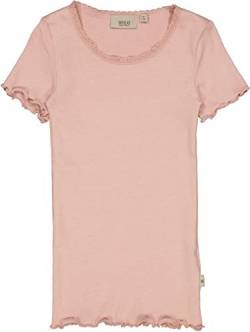 Wheat Rib T-Shirt Lace SS Misty Rose - T-Shirt Modal rosé (122) von Wheat