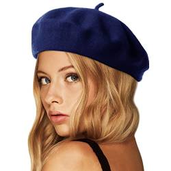 Wheebo Wool Beret Hat, einfarbige französische warme Wintermütze für Frauen Mädchen von Wheebo