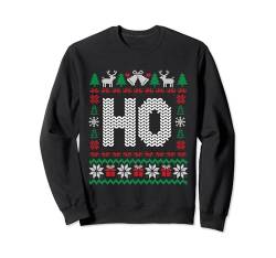 Where My Ho's At Ho Matching Couple Christmas Ugly Sweater Sweatshirt von Where My Ho's At Ugly Christmas Sweater Couples
