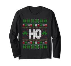 Where's My Ho At Ho Matching Couple Christmas Ugly Sweater Langarmshirt von Where My Ho's At Ugly Christmas Sweater Couples