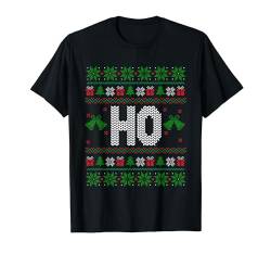 Where's My Ho At Ho Matching Couple Christmas Ugly Sweater T-Shirt von Where My Ho's At Ugly Christmas Sweater Couples