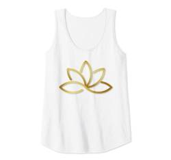 Damen Lotus Weiß Yoga Tank Top von White Yoga Shirts For Women