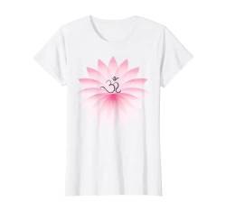 Damen OM Lotus Weiß Yoga T-Shirt von White Yoga Shirts For Women