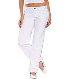 Whitewear Demin Damen Jeans Brit Baumwollhose Berufshose Pflege Hose weiß Gr. 34 von Whitewear