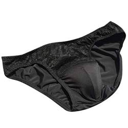 Whlucky Spitze Gaff Panty verstecken Crossdressing-Bekleidung Sexy Hose Formen Slip,Black,XL von Whlucky