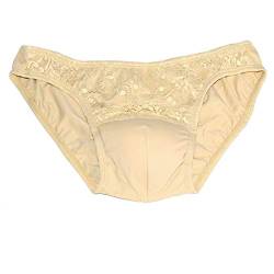 Whlucky Spitze Gaff Panty verstecken Crossdressing-Bekleidung Sexy Hose Formen Slip,beige,XXL von Whlucky