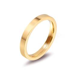 Whoiy Damen Ringe Dünn Edelstahl, Vergoldet Titanringe Eheringe Poliert Freundschaftsringe Best Friends 3MM Personalisiert Gravur für Sie Größe 60 (19.1) von Whoiy