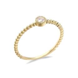 Whoiy Damen Ringe Gelbgold 750, Solitär Moissanit Echt Eheringe 18 Karat Echtgold Hochzeit Ringe Hochzeitsringe für Frauen Großer 52 (16.6) von Whoiy