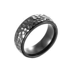 Whoiy Edelstahl Ringe Herren Poliert, Schwarz Partnerringe Eheringe Verlobungsringe 8MM Bandringe Gravur Personalisiert Größe 70 (22.3) von Whoiy