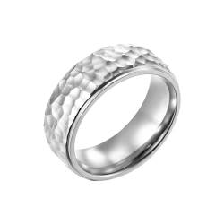 Whoiy Edelstahl Ringe Herren Poliert, Silber Trauringe Eheringe 8MM Eheringe Gravur Personalisiert Größe 60 (19.1) von Whoiy