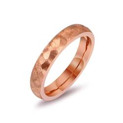 Whoiy Frauen Ringe Matt Edelstahl, Rose Vergoldet Hochzeitsringe Trauringe Eheringe Trauringe Eheringe 4MM Personalisiert Gravur für Sie Größe 54 (17.2) von Whoiy