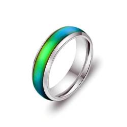 Whoiy Herren Ringe Gravur Personalisiert Farbwechselring 6MM Hochzeit Ring, Edelstahl Verlobungsringe Eheringe Silber Größe 62 (19.7) von Whoiy