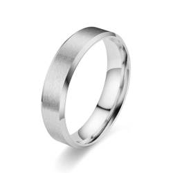 Whoiy Matt Ringe Herren Silber 6MM, Partner Eheringe Schlicht Band Edelstahl Freundschafts Ringe mit Personalisiert Gravur für Ihn Größe 54 (17.2) von Whoiy