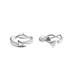 Whoiy Partner Ringe Set Silber 925, Ring Verlobung für Paare Ginkgo-Blatt und Zweig Paar-Set Kostenlos Graviert Pärchen Geschenk Personalisiert von Whoiy