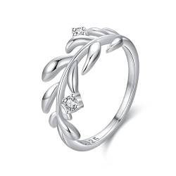 Whoiy Ringe Damen Edelstein, Ehering Damen Silber 925 Größe 49 (15.6) Vintage Drachenklaue mit Rotem Zirkonia Kostenlose Gravur Geschenk zum Valentinstag von Whoiy