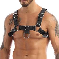 Wholede Männer Body Brust Harness Leder Brust Geschirr Punk Gothic Fetisch Bandage Kostüme Herren Cosplay Party Kostüme Sexy Sklave ClubwearWholede von Wholede