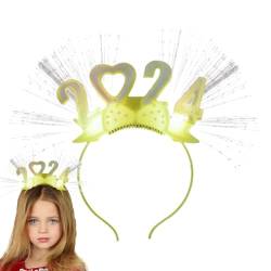 Whrcy LED-Stirnbänder | 2024 leuchtende Stirnbänder für Damen,Festliche LED-Krone, langlebiger, leuchtender Kopfschmuck für Frauen, Mädchen, Partys von Whrcy
