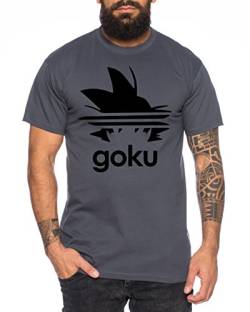 Adi Goku Herren T-Shirt Dragon Master Son Ball Vegeta Turtle Roshi Db, Farbe:Dunkelgrau;Größe:L von WhyKiki