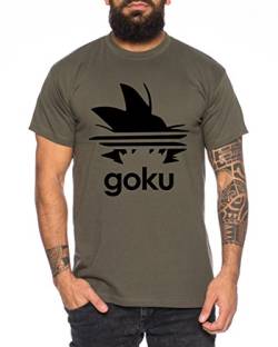 Adi Goku Herren T-Shirt Dragon Master Son Ball Vegeta Turtle Roshi Db, Farbe:Khaki;Größe:L von WhyKiki