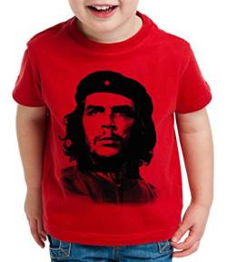 Che Guevara Kinder T-Shirt Kuba Revolution Guevara, Farbe:Rot;Kinder T-Shirt Größe:122/128 von WhyKiki