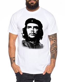 Che Herren T-Shirt Kuba Guevara Revolution Guevara, Farbe:Weiss;Größe:XXL von WhyKiki