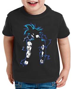 Goku Back Super Son Kinder T-Shirt Goku Dragon Master Ball Vegeta Turtle Roshi Db, Farbe:Schwarz;Kinder T-Shirt Größe:152/164 von WhyKiki