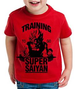 Goku Super Saiyan Son Kinder T-Shirt Goku Dragon Master Ball Vegeta Turtle Roshi Db, Farbe:Rot;Kinder T-Shirt Größe:152/164 von WhyKiki