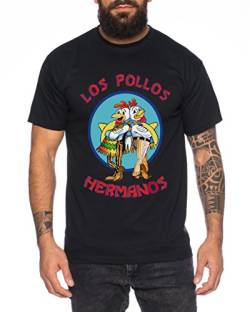 Los Pollos Herren T-Shirt Hermanos Bad Heisenberg Breaking, Farbe:Schwarz;Größe:L von WhyKiki