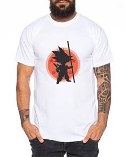Son Ball Dragon Goku Herren T-Shirt, Farbe:Weiss;Größe:L von WhyKiki