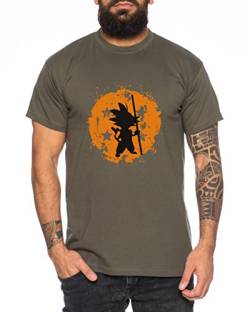 Son Bruch Dragon Goku Ball Herren T-Shirt, Farbe:Khaki;Größe:L von WhyKiki