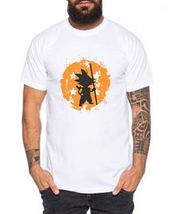 Son Bruch Dragon Goku Ball Herren T-Shirt, Farbe:Weiss;Größe:M von WhyKiki