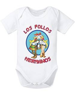 WhyKiki Los Pollos Baby Strampler Body Hermanos Bad Heisenberg Breaking, Farbe:Weiß;Größe:68 von WhyKiki